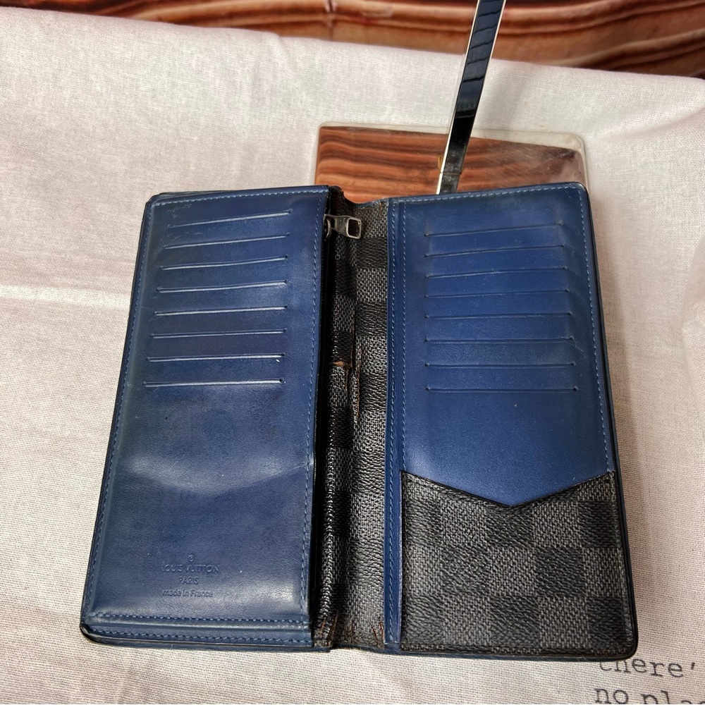 Louis Vuitton Checkered Long Black Wallet, Multiple Compartments and credit card - Picture 7 of 13